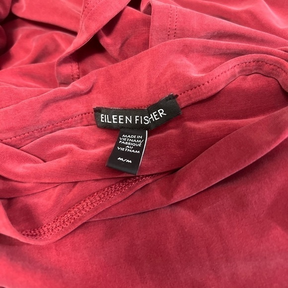 Eileen Fisher Sueded Sandwashed Cupro-Knit Funnel-Neck Dress - Picture 5 of 6